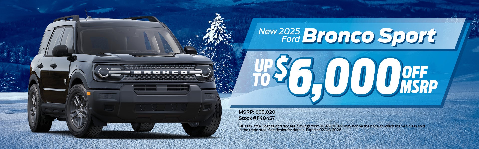 2025 Ford Bronco Sports Buy Offer | Jimmy Michel Motors