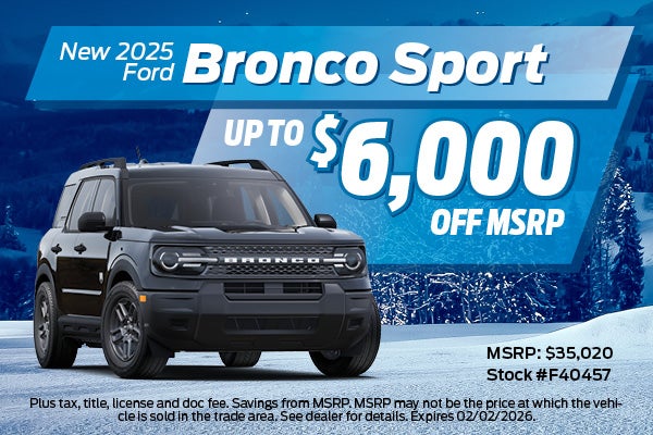 2025 Ford Bronco Sports Buy Offer | Jimmy Michel Motors