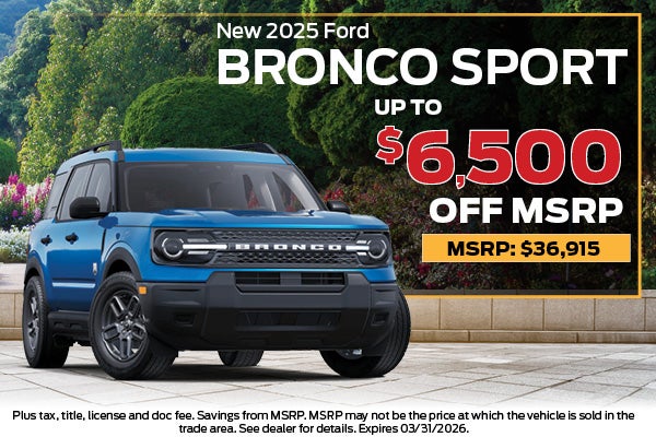 2025 Ford Bronco Sport Buy Offer