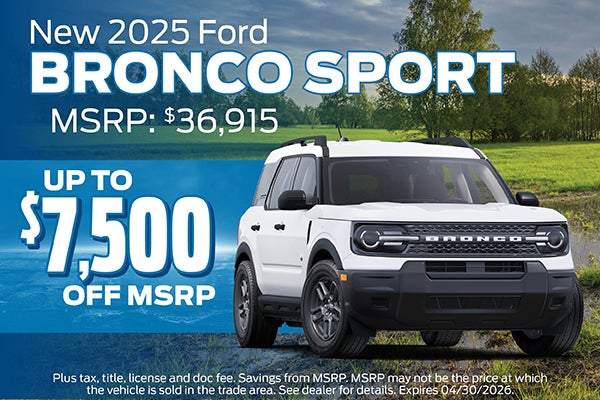 2025 Ford Bronco Sport Buy Offer | Jimmy Michel Motors