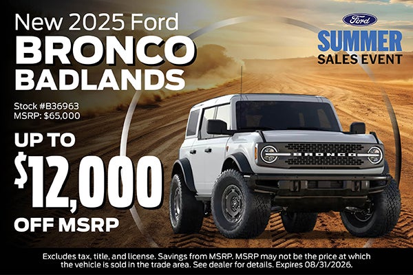 2025 Ford Bronco Buy Offer