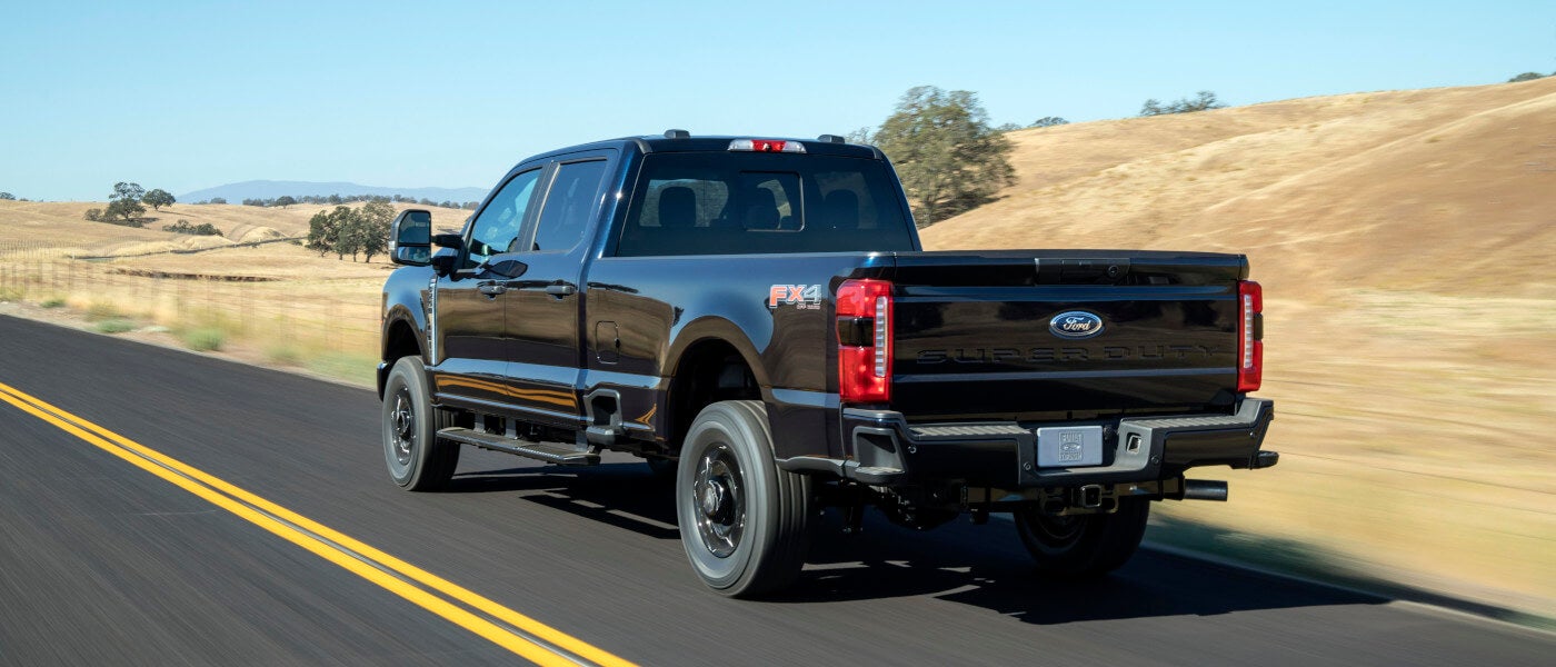 2026 Ford Super Duty F-250 driving away on highway