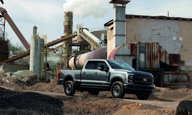 2027 Ford Super Duty at a construction site