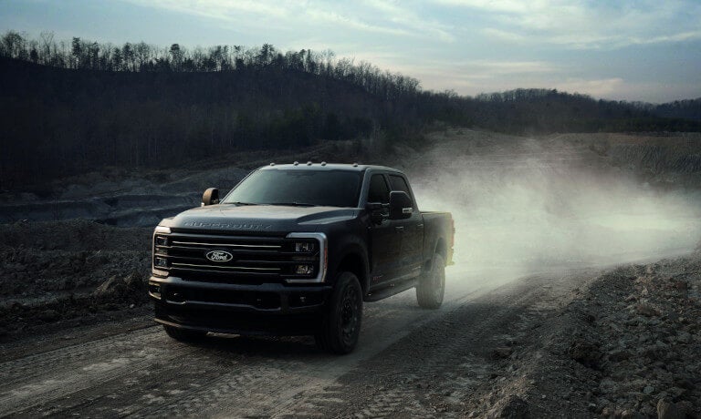 2027 Ford Super Duty kicking up dust